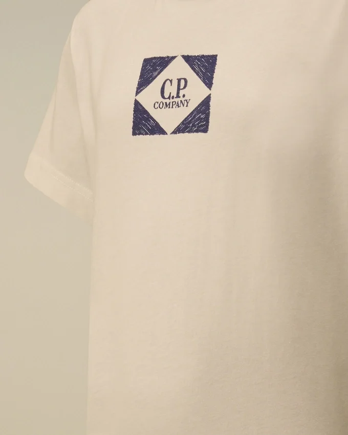 U16 Baumwoll-Jersey 30/1 Kurzarm-T-Shirt mit Grafik