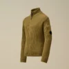 U16 Baumwoll-Strickjacke mit Reißverschluss und „Lens“-Motiv