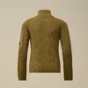 U16 Baumwoll-Strickjacke mit Reißverschluss und „Lens“-Motiv