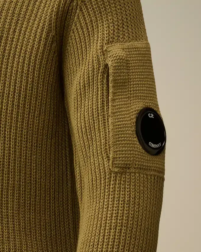 U16 Baumwoll-Strickjacke mit Reißverschluss und „Lens“-Motiv