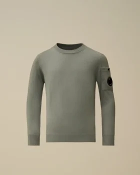 U16 Baumwoll-Sweatshirt mit Rundhalsausschnitt und Lens-Motiv
