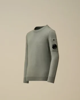 U16 Baumwoll-Sweatshirt mit Rundhalsausschnitt und Lens-Motiv