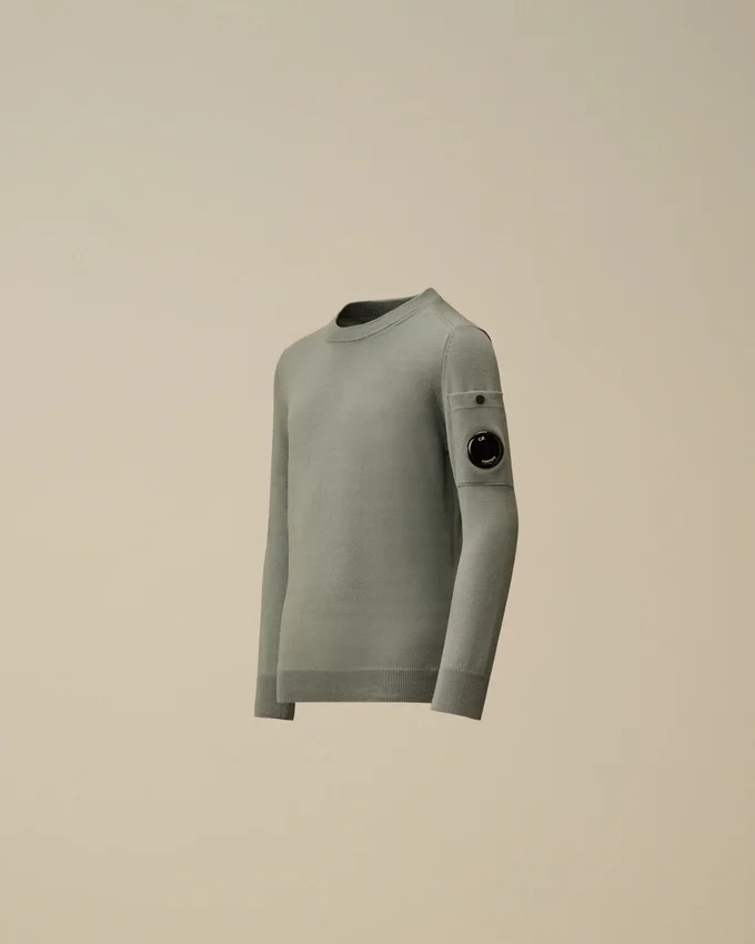 U16 Baumwoll-Sweatshirt mit Rundhalsausschnitt und Lens-Motiv