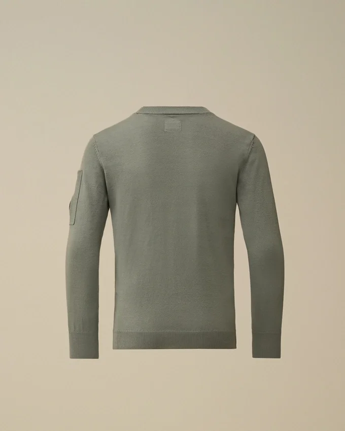 U16 Baumwoll-Sweatshirt mit Rundhalsausschnitt und Lens-Motiv