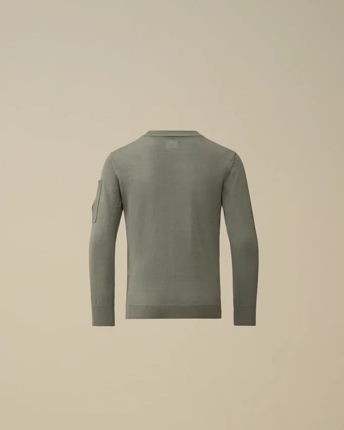 U16 Baumwoll-Sweatshirt mit Rundhalsausschnitt und Lens-Motiv