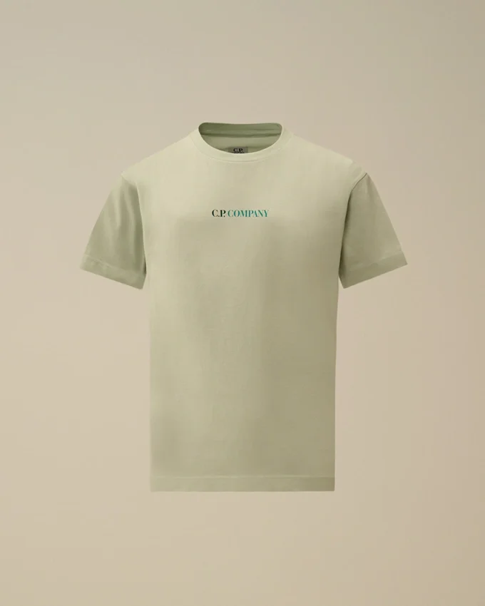 U16 Baumwolljersey 30/1 Kurzarm-Hemd mit großem Logo