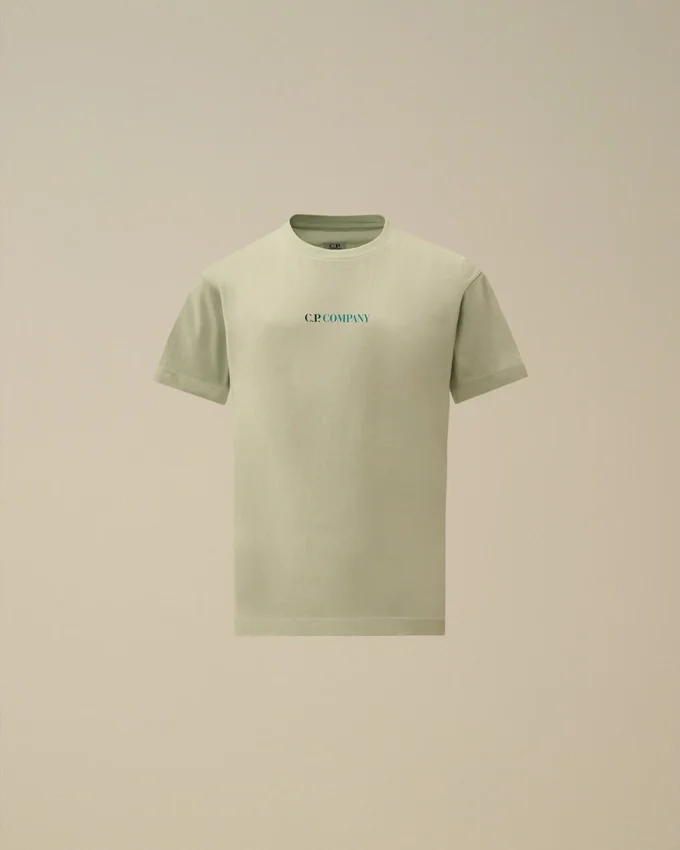 U16 Baumwolljersey 30/1 Kurzarm-Hemd mit großem Logo