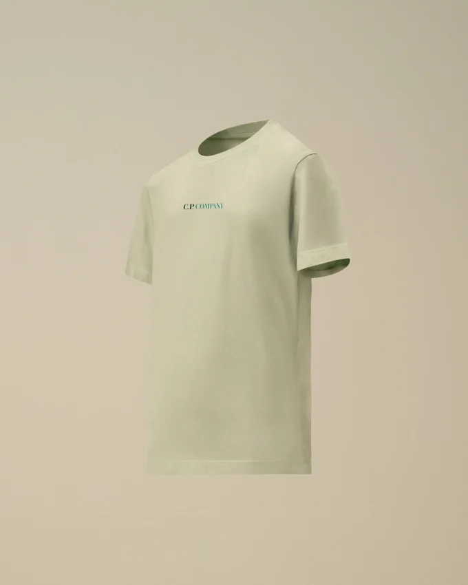 U16 Baumwolljersey 30/1 Kurzarm-Hemd mit großem Logo