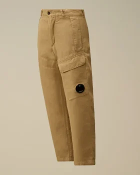 U16 Cargo-Hose aus Baumwolle/Leinen mit Linsen-Motiv