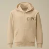 U16 Diagonal Fleece-Kapuzen-Sweatshirt mit Reißverschluss