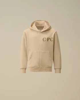 U16 Diagonal Fleece-Kapuzen-Sweatshirt mit Reißverschluss