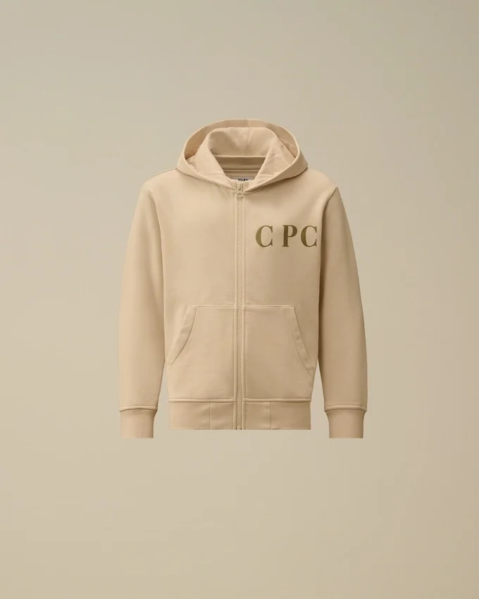 U16 Diagonal Fleece-Kapuzen-Sweatshirt mit Reißverschluss