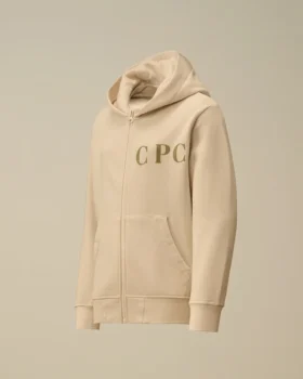 U16 Diagonal Fleece-Kapuzen-Sweatshirt mit Reißverschluss