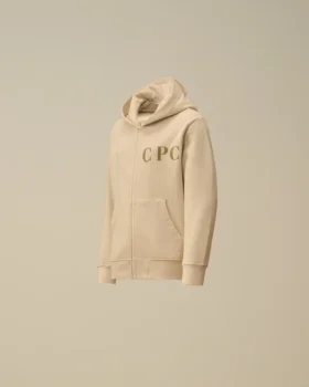 U16 Diagonal Fleece-Kapuzen-Sweatshirt mit Reißverschluss