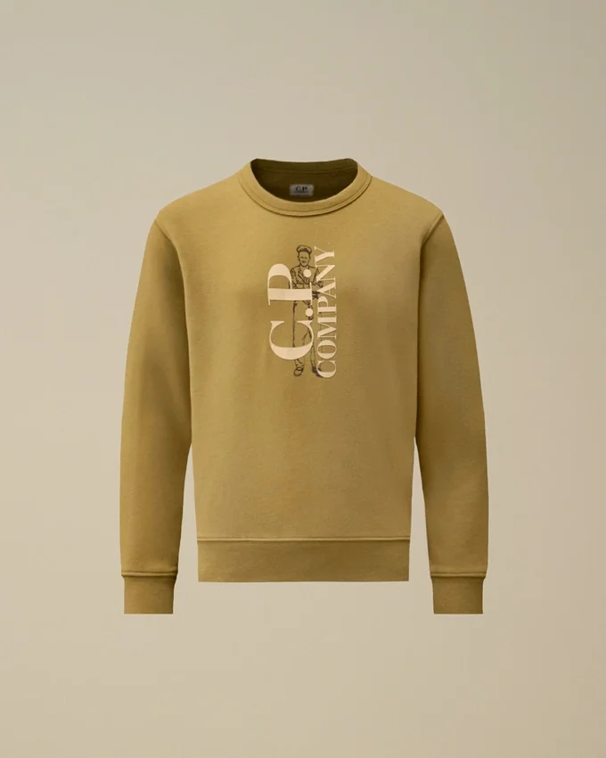 U16 Diagonal-Fleece-Sweatshirt mit Rundhalsausschnitt