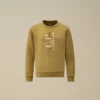 U16 Diagonal-Fleece-Sweatshirt mit Rundhalsausschnitt