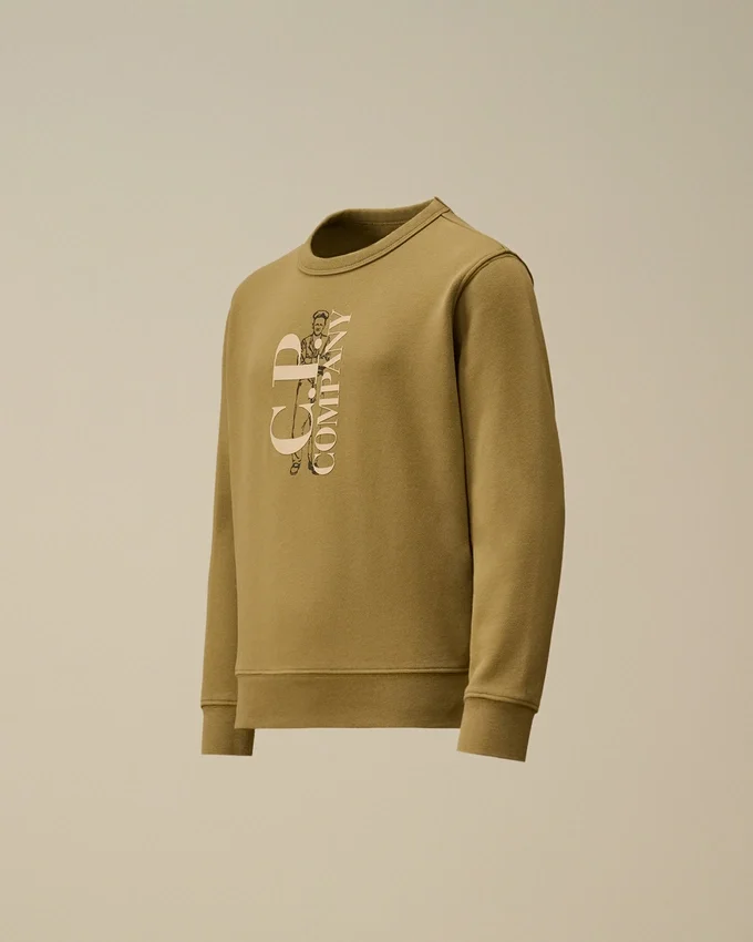 U16 Diagonal-Fleece-Sweatshirt mit Rundhalsausschnitt