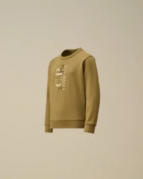 U16 Diagonal-Fleece-Sweatshirt mit Rundhalsausschnitt