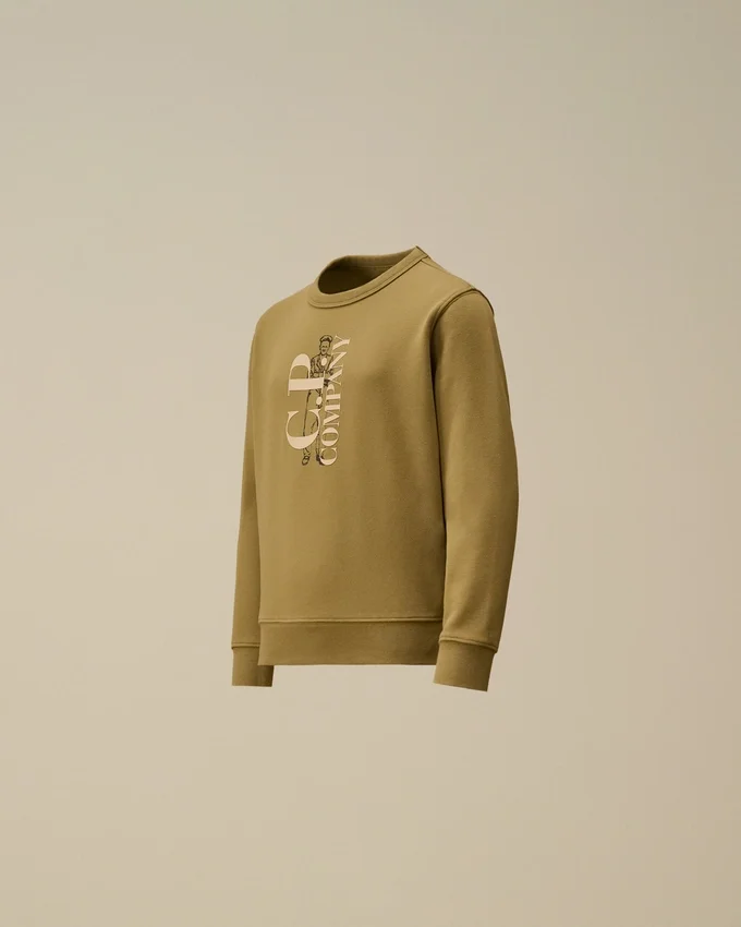 U16 Diagonal-Fleece-Sweatshirt mit Rundhalsausschnitt