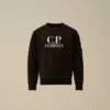 U16 Diagonal-Fleece-Sweatshirt mit Rundhalsausschnitt und Logo