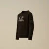 U16 Diagonal-Fleece-Sweatshirt mit Rundhalsausschnitt und Logo