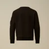 U16 Diagonal-Fleece-Sweatshirt mit Rundhalsausschnitt und Logo