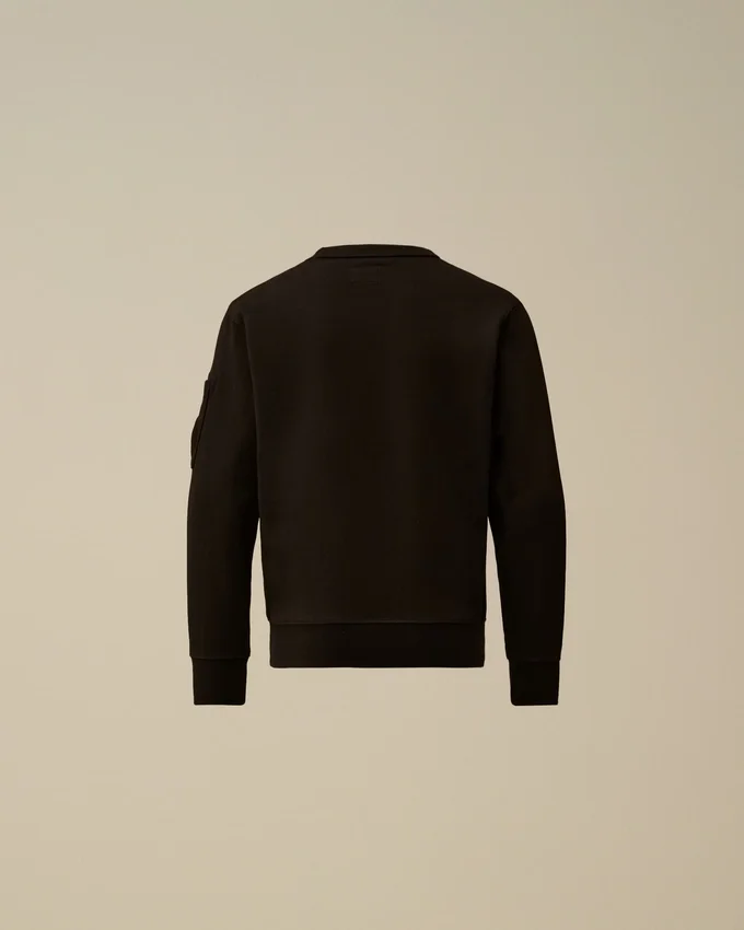 U16 Diagonal-Fleece-Sweatshirt mit Rundhalsausschnitt und Logo
