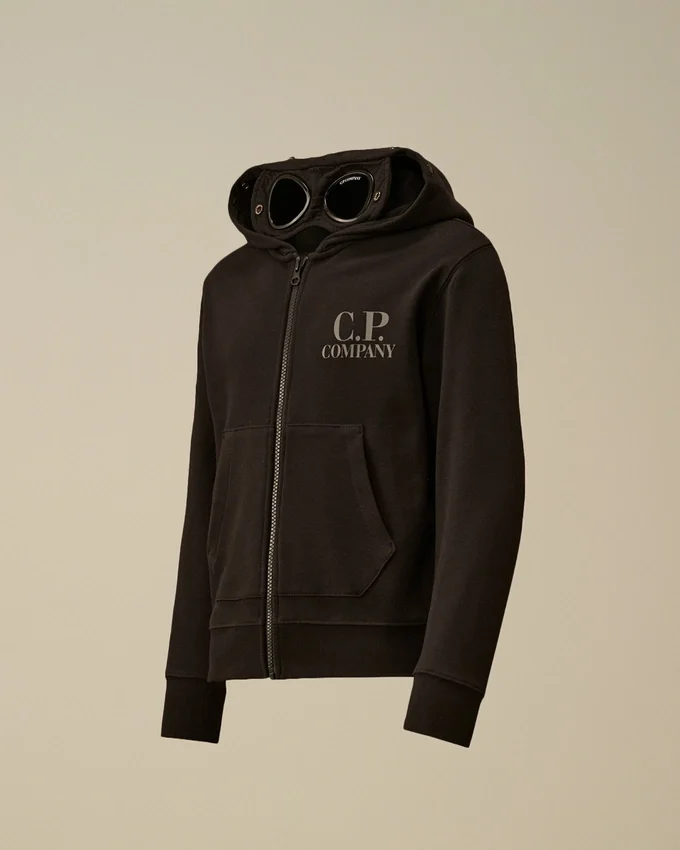 U16 Diagonal Fleece Zip Goggle Sweatshirt