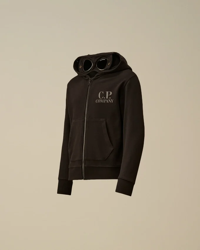U16 Diagonal Fleece Zip Goggle Sweatshirt