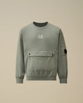 U16 Light Fleece Mixed Rundhals-Sweatshirt mit Lens-Print