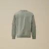 U16 Light Fleece Mixed Rundhals-Sweatshirt mit Lens-Print