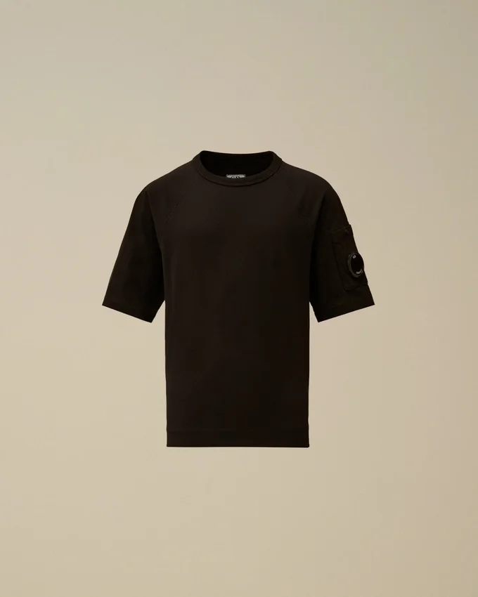 U16 Oversize-Hemd mit „Lens“-Motiv aus 30/1-Baumwolljersey mit kurzen Ärmeln