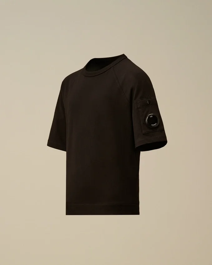 U16 Oversize-Hemd mit „Lens“-Motiv aus 30/1-Baumwolljersey mit kurzen Ärmeln