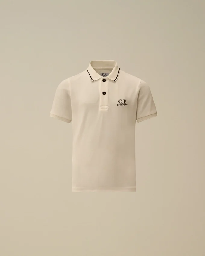 U16 Stretch-Piqué-Kurzarm-Polo mit Logo