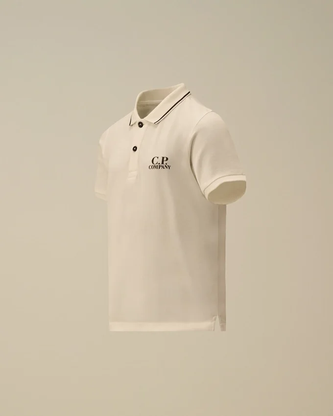 U16 Stretch-Piqué-Kurzarm-Polo mit Logo