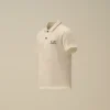 U16 Stretch-Piqué-Kurzarm-Polo mit Logo